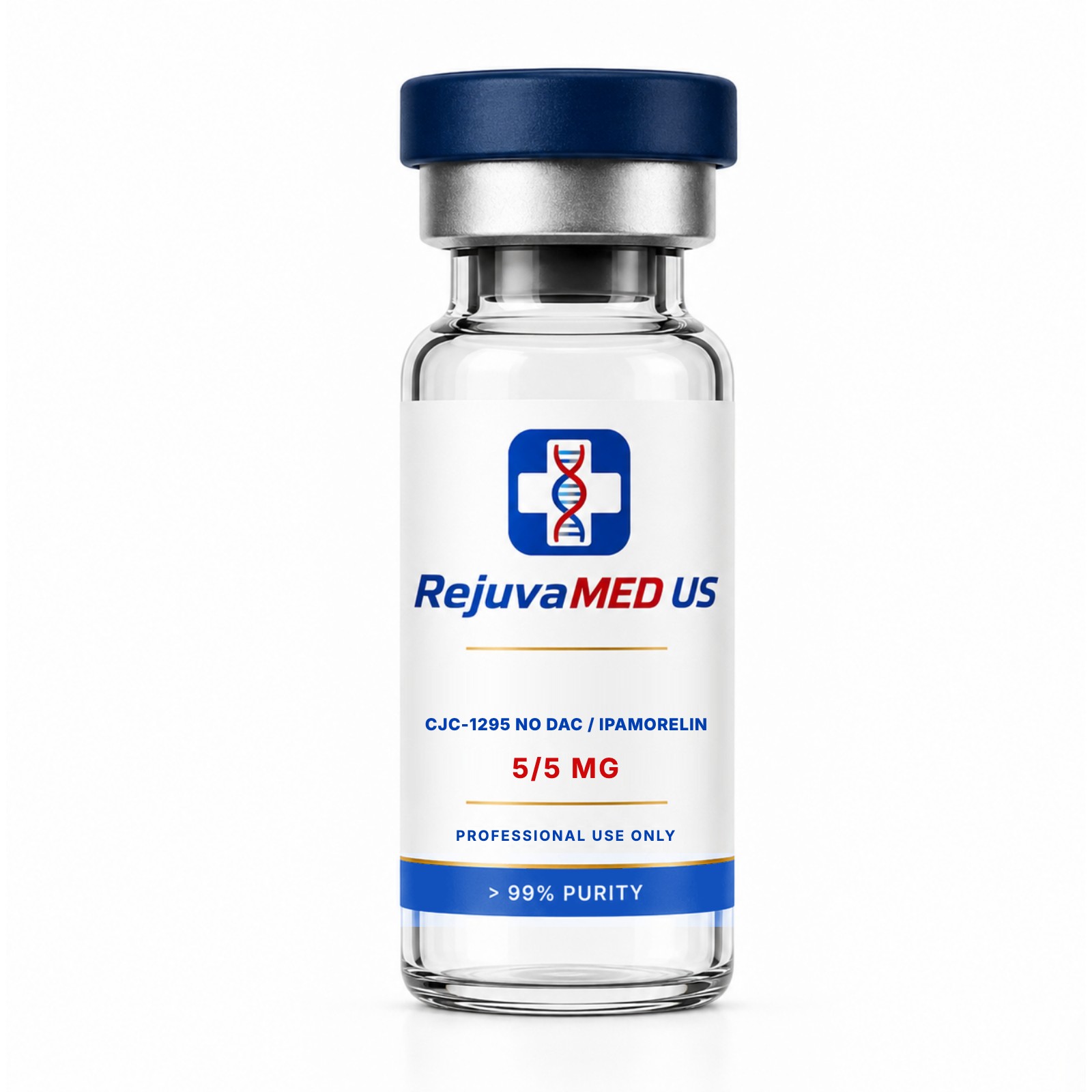 RejuvaMED US CJC-1295 no DAC / Ipamorelin research peptide vial